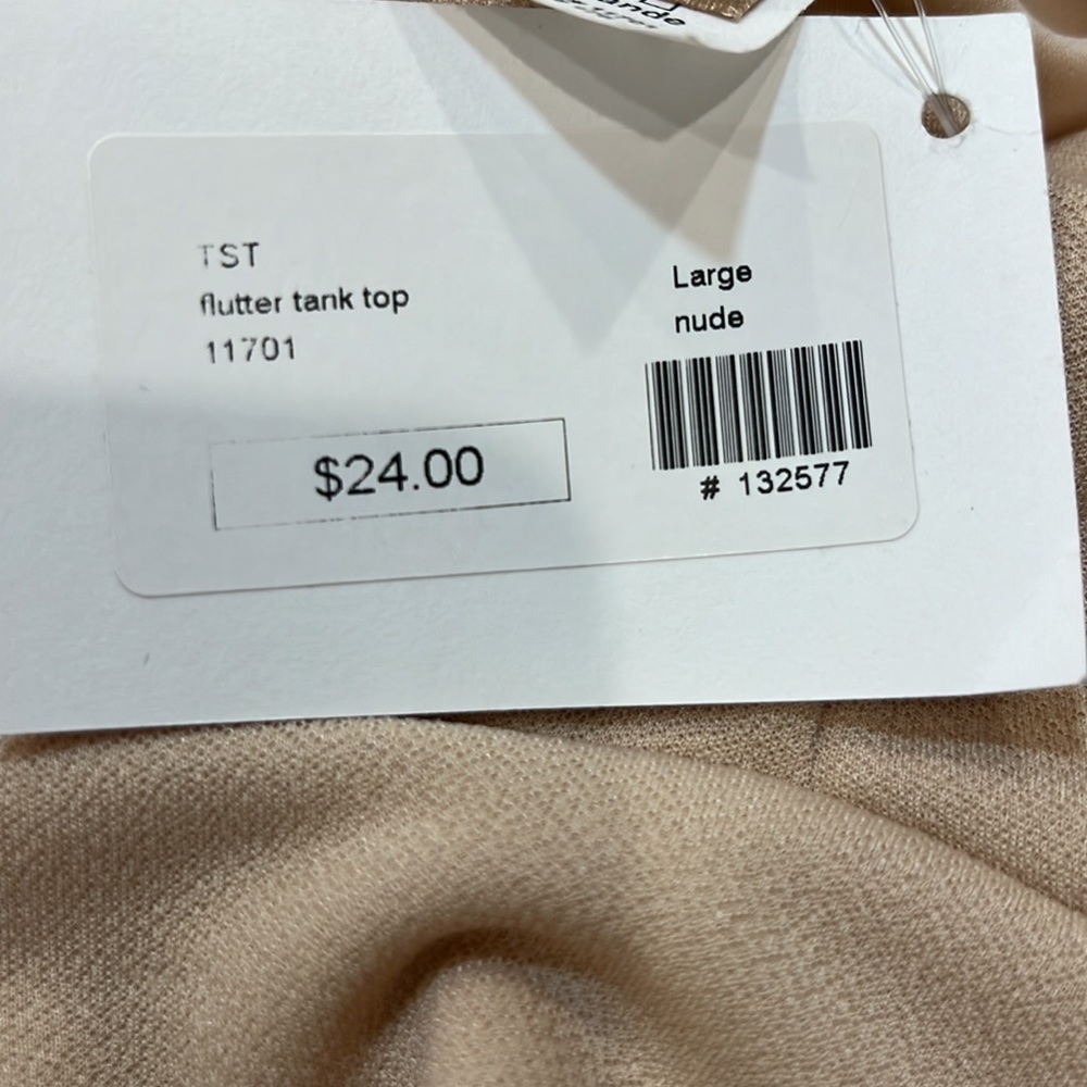 Nude Flutter Tank Top - Picture 2 of 2
